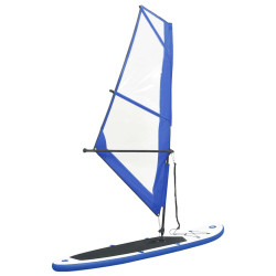 Conjunto prancha paddle sup insuflável c/ vela azul/branco