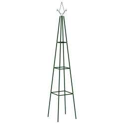 Suportes p/ plantas trepadeiras 2 pcs 35x35x195 cm ferro verde