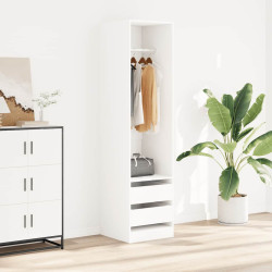 Roupeiro com gavetas 50x50x200 cm derivados de madeira branco
