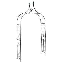 Arco de jardim 142x37x275 cm ferro verde-escuro