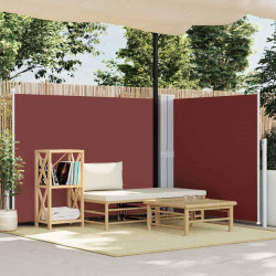 Toldo lateral retrátil 140x600 cm castanho