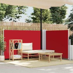 Toldo lateral retrátil 120x1000 cm vermelho