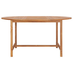Mesa de jardim 150x76 cm madeira de teca maciça