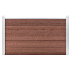 Painel de vedação para jardim 180x105 cm wpc castanho