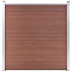 Painel de vedação para jardim 180x186 cm wpc castanho