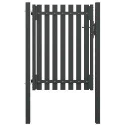Portão de cerca de jardim em aço 100x125 cm antracite