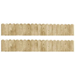 Bordaduras em rolo 2 pcs 120 cm madeira de pinho impregnada