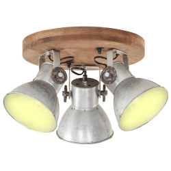 Candeeiro de teto industrial 25 w 42x27 cm e27 prateado
