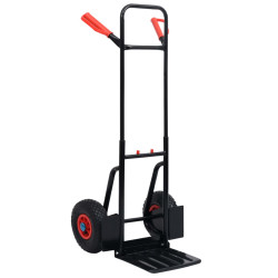 Carrinho de mão telescópico 200 kg preto e vermelho