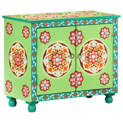 Aparador pintado à mão 70x35x60 cm mangueira maciça multicor