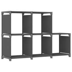 Unidade de prateleiras 5 cubos 103x30x72,5 cm tecido cinzento