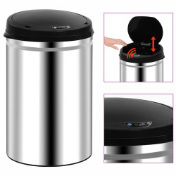 Caixote do lixo com sensor automático 30 l aço inoxidável