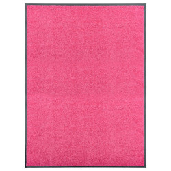 Tapete de porta lavável 90x120 cm rosa
