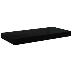 Prateleira de parede suspensa 50x23,5x3,8 cm MDF preto