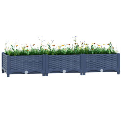 Canteiro elevado 120x40x23 cm polipropileno