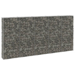 Muro gabião com tampas aço galvanizado 300x30x150 cm