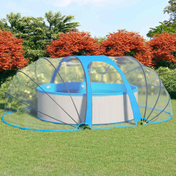 Cúpula de piscina oval 530x410x210 cm