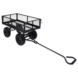 Carrinho de mão para jardim 250 kg preto