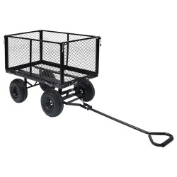 Carrinho de mão para jardim 350 kg preto