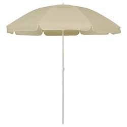 Guarda-sol de praia 240 cm amarelo areia