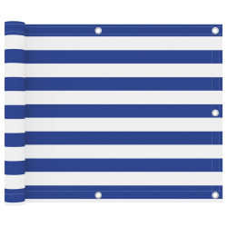 Tela de varanda 75x400 cm tecido oxford branco e azul