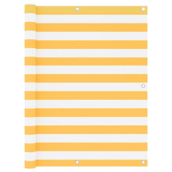 Tela de varanda 120x600 cm tecido oxford branco e amarelo