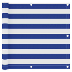 Tela de varanda 90x500 cm tecido oxford branco e azul