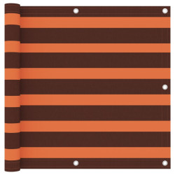 Tela de varanda 90x500 cm tecido oxford laranja e castanho