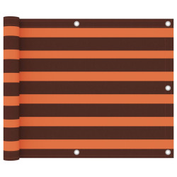 Tela de varanda 75x500 cm tecido oxford laranja e castanho