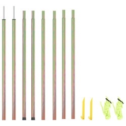 Postes para para-sol estilo vela 2 pcs 200 cm aço galvanizado