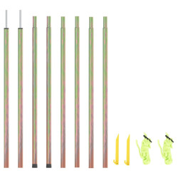 Postes para para-sol estilo vela 2 pcs 250 cm aço galvanizado