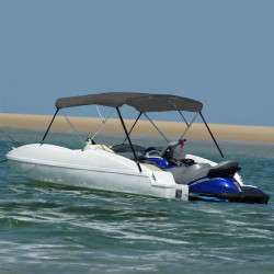 Toldo em 3 arcos bimini 183x140x137 cm antracite