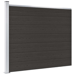 Painel de cerca 175x146 cm wpc preto