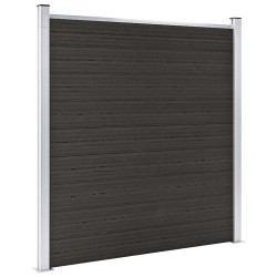 Painel de vedação wpc 180x186 cm preto