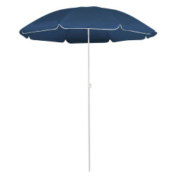 Guarda-sol de jardim com poste de aço 180 cm azul