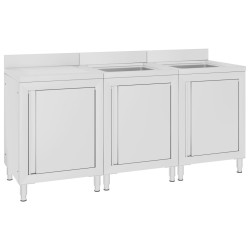 Armário c/ lava-louça cozinha comercial 180x60x96cm aço inoxid.