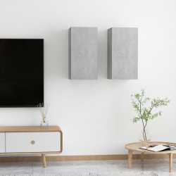 | Gabinete de TV de parede | 2 pcs cinzento 31 x 30 x 60 cm