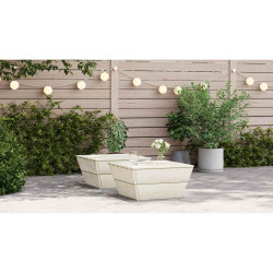 Messa de jardim 2 pcs 60x60x30 cm madeira de abeto impregnada
