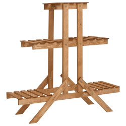 Suporte para plantas 83x25x83 cm madeira de abeto