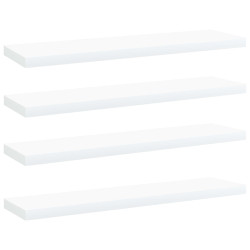 Prateleiras para estante 4 pcs 40x10x1,5cm contraplacado branco