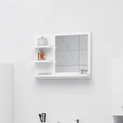 Espelho de casa de banho 60x10,5x45 cm contraplacado branco