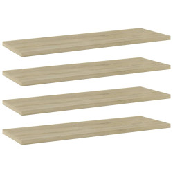 Prateleiras estante 4pcs 60x20x1,5cm contraplacado cor carvalho
