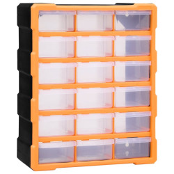 Caixa organizadora com 18 gavetas médias 38x16x47 cm