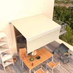 Toldo retrátil manual com estore 3,5x2,5 m cor creme