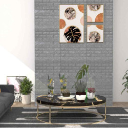Papel de parede 3d autoadesivo tijolos 20 pcs antracite