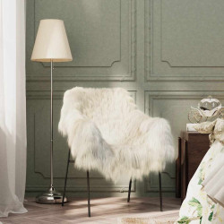 Pele de ovelha (60-70)x(90-100) cm cor creme