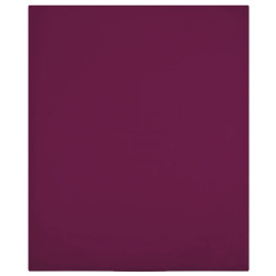 Lençol ajustável 90x200 cm algodão jersey bordô