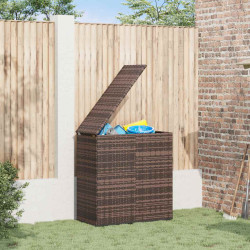 Caixa para almofadões de jardim 100x49x103,5cm vime PE castanho