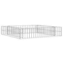 Canteiro elevado/cesto gabião 100x100x20 cm aço galvanizado