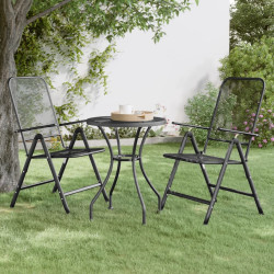 Mesa de jardim ø60x72 cm malha metal expandido antracite